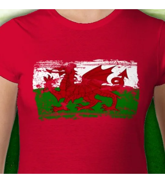 Wales Flag Ladies T-Shirt