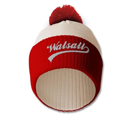 Walsall Embroidered Retro-Style Bobble Hat