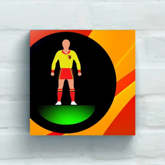 Watford Football Figure Art 20 X 20in Canvas Print | Sport Wall Art