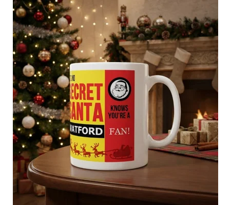 Watford-Inspired Christmas Football Fan Gift Mug | 10oz
