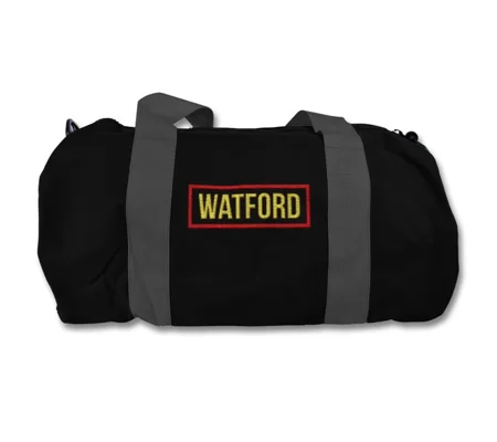 Watford-Inspired Retro Style Football Holdall Barrel Kitbag
