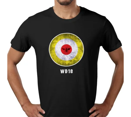 Watford Mod Target Retro Black T-Shirt