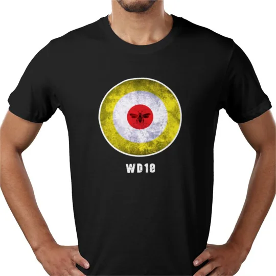 Watford Mod Target Retro Black T-Shirt