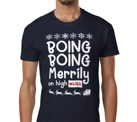 WBA-Inspired Boing Boing Merrily on High Christmas T-Shirt