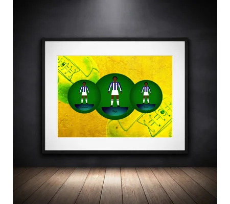 West Brom Football Figure Art Three Degrees Framed Print