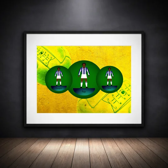 West Brom Football Figure Art Three Degrees Framed Print