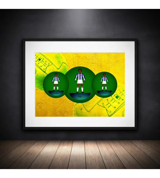 West Brom Football Figure Art Three Degrees Framed Print