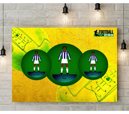 West Brom Football Figure Art Three Degrees Canvas Print