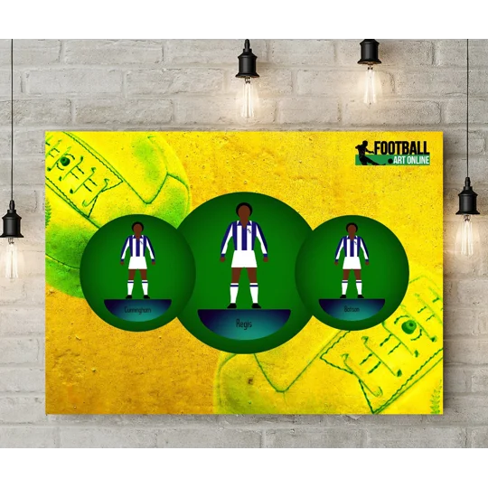 West Brom Football Figure Art Three Degrees Canvas Print
