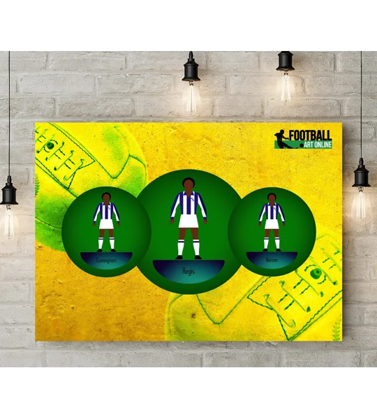 West Brom Football Figure Art Three Degrees Canvas Print