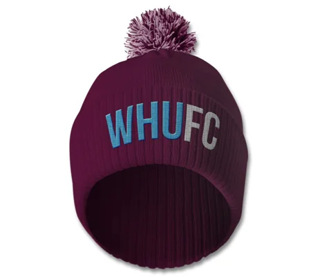 Hammers Embroidered Retro-style Bobble Hat