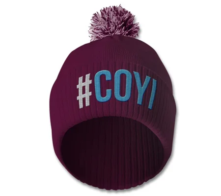 COYI Hashtag Embroidered Retro-style Bobble Hat