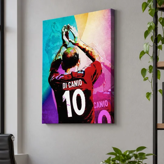 Paolo Di Canio pop-art canvas print featuring West Ham-inspired football artwork