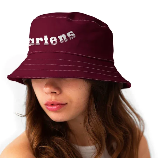 West Ham retro football bucket hat inspired by 2000 home colours