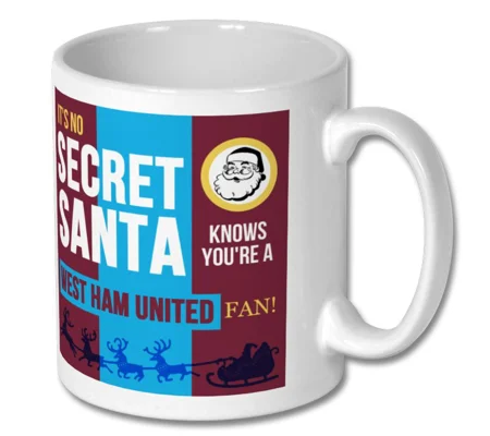 West Ham Secret Santa Christmas Gift Mug