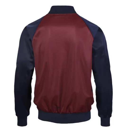 Official West Ham mens track top with WHUFC branded zip and front pockets