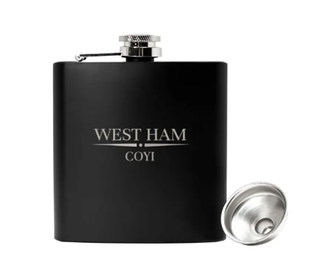 COYI 6oz Luxury Hip Flask | West Ham-Inspired Football Gift