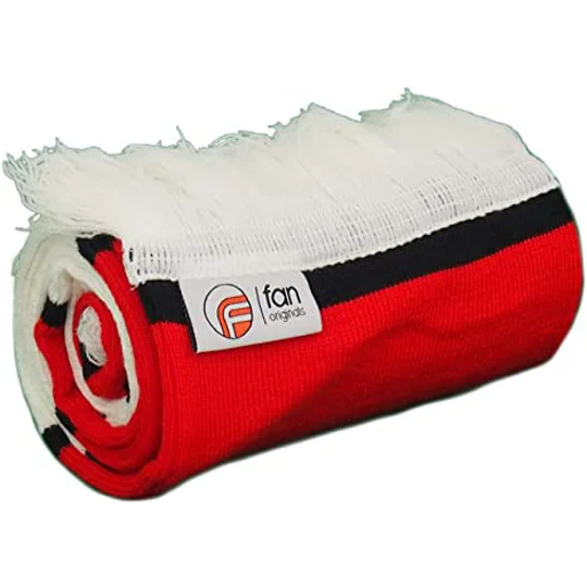 Sunderland-inspired retro-style football bar scarf, showing its classic colours and traditional design.