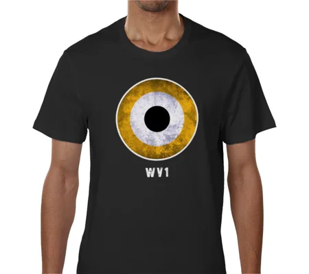 Wolves Mod Target Retro Black T-Shirt