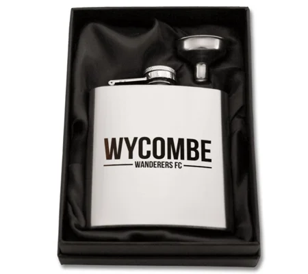 Wycombe Wanderers FC 6oz Hip Flask
