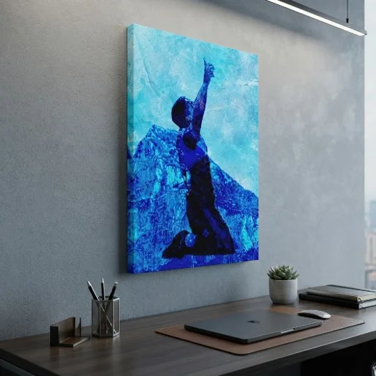 Wycombe-inspired Gibraltar football wall art featuring Tjay De Barr