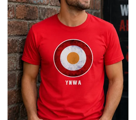YNWA Mod-Style Target Retro Themed Liverpool-Inspired Red T-Shirt