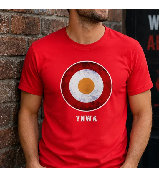 YNWA Mod-Style Target Retro Themed Liverpool-Inspired Red T-Shirt