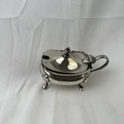 Antique Silver Mustard Pot (1912) - E. S. Barnsley & Co. Ltd.