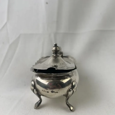 Antique Silver Mustard Pot (1912) - E. S. Barnsley & Co. Ltd.