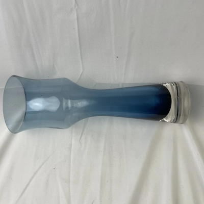 Vintage Aseda Glass Blue Vase by Bo Borgstrom From Sweden 1960s