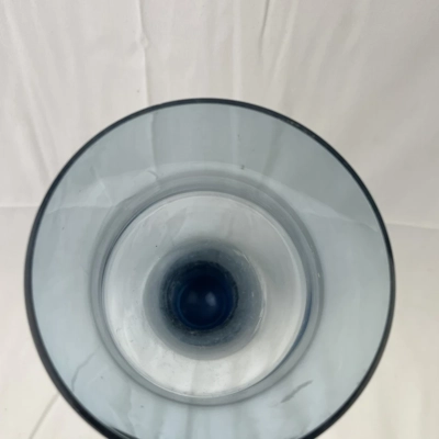 Vintage Aseda Glass Blue Vase by Bo Borgstrom From Sweden 1960s