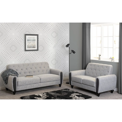 Chester 3+2 Suite Light Grey Fabric from £275