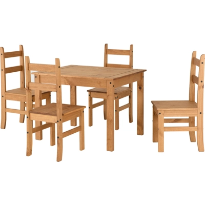 Corona Budget Dining Set Distressed Waxed Pine
