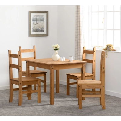 Corona Budget Dining Set Distressed Waxed Pine