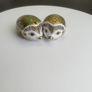 Royal Crown Derby Hedgehog Paperweight Pair Royal Crown Derby Hedgehog Paperweight Pair