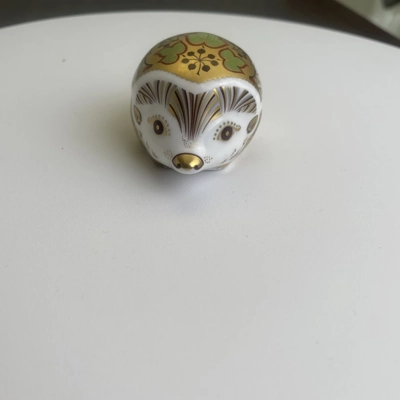 Royal Crown Derby Hedgehog Paperweight Pair