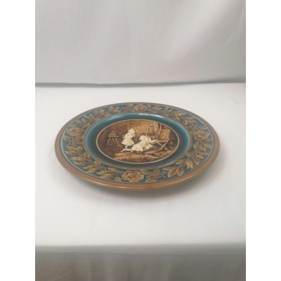 Rare Antique Majolica Plate - Gebruder Schutz of Austria