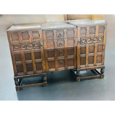 20th Century Spanish Baroque Style Oak Sideboard