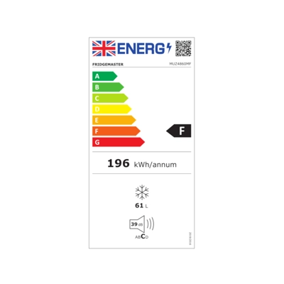 Fridgemaster Under Counter Freezer white