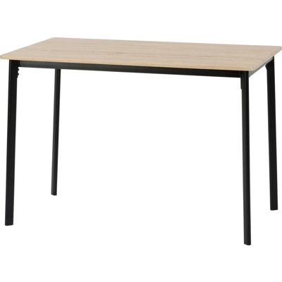 Riley Large Dining Set Black/Light Oak Effect Veneer