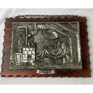 Vintage 'Der arme Poet' Relief Plaque Wall Hanging Vintage 'Der arme Poet' Relief Plaque Wall Hanging