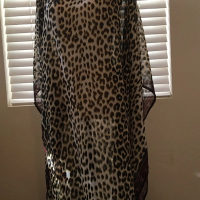 Animal Print Caftan Dress|Poncho-style Animal Print Caftan Dress|Poncho-style