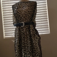 Animal Print Caftan Dress|Poncho-style