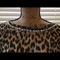 Animal Print Caftan Dress|Poncho-style