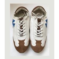Tory Burch | Women's White Tory Leather And Suede Sneakers | Size 9.5
