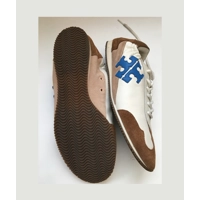 Tory Burch | Women's White Tory Leather And Suede Sneakers | Size 9.5