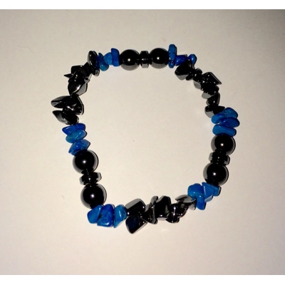 HEMATITE & BLUE HOWLITE..
