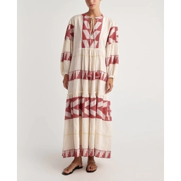 Long Tunic Dress by Pearl & Caviar Nat/Red