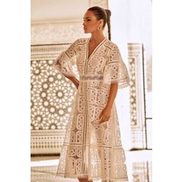 Alba white maxi dress