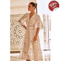 Alba white maxi dress